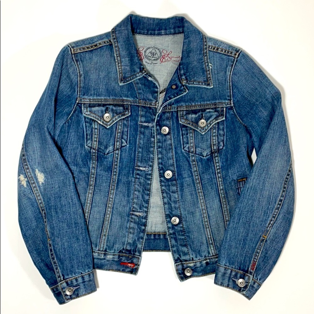GAP vintage distressed denim jacket